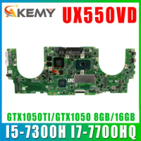 UX550 Mainboard For ASUS ZenBook Pro UX550V UX550VD UX550VE Laptop Motherboard I5-7300H I7-7700HQ GTX1050TI/GTX1050 8GB/16GB