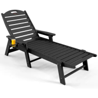 Outdoor chaise lounge with 6 positions, oversized lounge chair,beach chair,chaise lounge