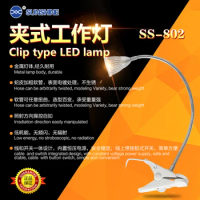 SUNSHINE SS-802 Desk Lamp Led clip on Desk Lamp Clip Study work Lamps Flexible Gooseneck Desktop reading book Table Light