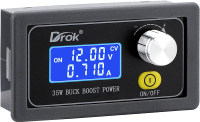 Drok DC Buck Boost Converter 5V-30V Step Up Down To 0.6-30V แหล่งจ่ายไฟควบคุมดิจิตอล6V 12V 24V ตัวคว