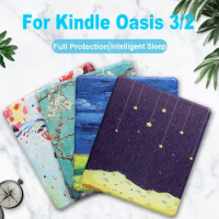 For Amazon Kindle Oasis 2/3 Smart Cover PU Leather 7 inch E-book Reader Folio Case Auto Sleep Protective Shell 9/10th Gen Funda