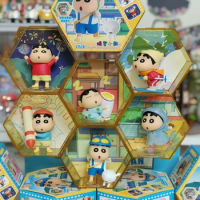 Crayon Shin-chan Original Blind Box, Fun 666, Creative Honeycomb Scene, Mystery Figurine Box