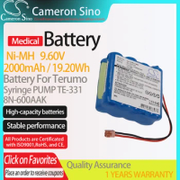 CameronSino Battery for Terumo Syringe PUMP TE-331 fits Terumo 8N-600AAK Medical Replacement battery 2000mAh/19.20Wh 9.60V Ni-MH