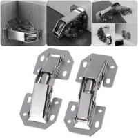10pcs Cabinet Hinge 90 Degree 3/4in No-Drilling Hole Cupboard Door Hydraulic Hinges Soft Close With Screws Furniture Hardware
