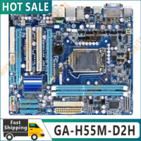 100% Original Test GA-H55M-D2H Motherboard LGA1156 DDR3 8G Desktop Mainboard
