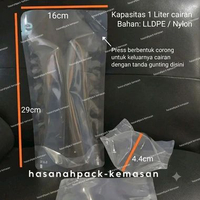 KPack Standing Pouch Cairan uk. 16x29cm (1 liter) TANPA SPOUT isi 50 pcs