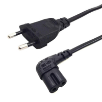 (HD1)ทองแดงสาย EU ถึง IEC 320C C7 สายไฟ AC ยุโรป Schuko CEE7/16 ถึง C7 Firgure 8 สําหรับสายไฟ 1 M/2 