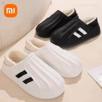 Xiaomi Women Slippers Warm Plush Home Waterproof Shoes Eva Upper Platform Full Wrap Cotton Shoes Couple Indoor Cotton Slippers
