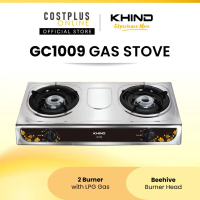 Khind GC1009 Dapur Gas Dapur Keluli Tahan Karat Peralatan Memasak 2 Pembakar Dapur Gas MemasakSelama