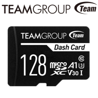 Team 十銓 128GB DASH microSDXC TF UHS-I U3 V30 A1 C10 記憶卡(行車紀錄器專用)
