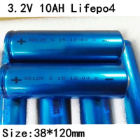 4 Pack 3.2v Lifepo4 Lithium / Polymer Battery 38120 Cell 10Ah STD Discharge 30A Max 50A for 12v 10ah Ebike UPS Power HID Lights