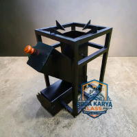 Kompor Rocket Stove Dobele Rangka Berbahan Bakar Kayu Ukuran T40Cm X L25Cm X 25cm Bahan Kokoh Terbua