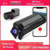 Dash Cam front and rear 4K Sameuo Rear View Auto wifi Dashcam car dvr Camera app Video Recorder night vision Reverse 24H Parking