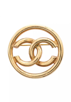 CHANEL 二奢 Pre-loved Chanel coco mark brooch GP gold vintage
