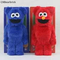 Color Box Bearbrick 400% 28cm COOKIE MONSTER Building BE@RBRICK BB Trendy Toy Plush Doll action figure