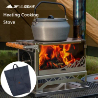 3F UL GEAR Desktop Stove Winter Heating Cooking Stove Multifunctional With Chimney Tent Warm Firewood Stove Ornamental Stove