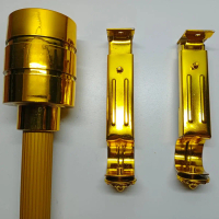 Batang Besi Gordeng/Rollet/ Gordyn/Hordeng/Ordeng Full Set Gold Polos Minimalis Batang Gorden Termu