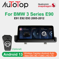 AUTOTOP Qualcomm Android 13 Multimedia Player Wireless Carplay For BMW 3 Series E90 E91 E92 E93 2005-2012 Head Unit Stereo GPS