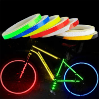 1 PC 8m Bicycle Reflective Sticker Luminous Safety Body Sticker