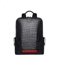 KEXIMA gete new crocodile leather men backpack handmade crocodile skin travel bag casual fashion men's bag men backpack