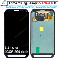 For Samsung Galaxy S5 Active LCD Touch Screen Digitizer G870A 02G G870D G870F Assembly Replacement For Samsung S5 Active LCD