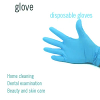 10pcs Nitrile Gloves Kitchen Disposable Latex Gloves Laboratory Protective Household Cleaning Gloves Black Nitrile Latex Gloves