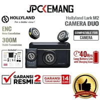 JPC KEMANG Hollyland Lark M2 Combo Type C Lightning Duo Wireless Microphone Dual Mic Camera HP GARAN