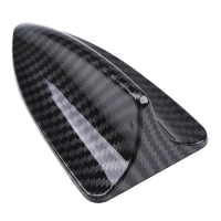 Universal Carbon Fiber Look Car Roof Top Mount Shark Fin Aerial Antenna Toppers Auto Radio AM FM Antenna Signal