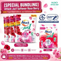 [SPECIAL BUNDLING] Attack Jaz1 Softener Rose Berry 1200gr Triple Pack + Attack Jaz1 Semerbak Cinta 8