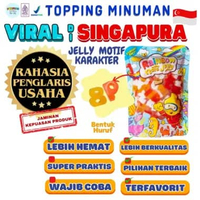 Jelly Motif Karakter Topping Minuman - Jelly Bentuk Huruf Cocok Untuk Semua Minuman | Popping Boba N