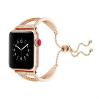 錶帶 適用蘋果apple watch1/2/3手錶錶帶O形金屬鋼手鐲款iwatch3女潮