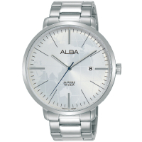ALBA雅柏 世界地圖潮流手錶(AS9K59X1)-白/43mm