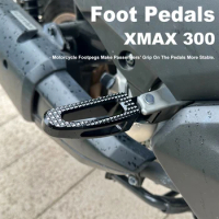 Motorcycle For YAMAHA XMAX300 Xmax 300 X-MAX 300 2023 2024 Rear Passenger Footrest Foot Rest Pegs Rear Pedals anti-slip pedals