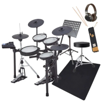 【ROLAND 樂蘭】TD-17KVX2電子鼓+豪華配套6件組-鼓椅、耳機、鼓棒、譜架、鼓毯、鼓棒袋(原廠公司貨)