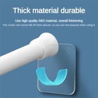 /set Strong Curtain Rod Bracket Holders Hooks Self-adhesive Rod Holder Clothes Rail Bracket Toilet Home Bathroom Accessories