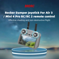 1 Pair Thumb Rocker Damper Control Speed Joystick Yaw Rubber Rope Joystick Fixed Bracket Mount for DJI Air 3 /Mini 4 Pro RC/RC 2