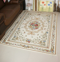 最新款120*180CM 歐洲宮廷貴族風 玫瑰庭園風格 高級尊貴氣派客廳地毯