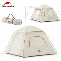 Naturehike Ango 3-Person Automatic Tent Camping Light Version 4 Sided Breathable Window Tent With Front Hall Outdoor Park Picnic