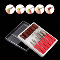 6Pcs/set Milling Cutter Stainless Steel Nail Drill Bits For UV Gel Polish Remove Drill Machine Pedicure Nails Manicure Tools