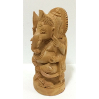 [綺異館] 印度 象神 GANESH 甘尼許 財神 手工木雕 M 中型款 雕像