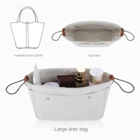 Bag Organizer for HERMES Picotin Bag Contains Inner Liner, Canvas, Cowhide Belt Drawstring Compartment And Buy Accessories Alone