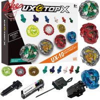 Set Beyblade X UX-10 Knight Mail Disesuaikan, Beyblade Xtreme, dengan Pelancar, Set Cengkaman Dipimp