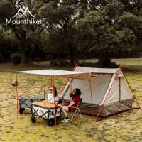 Mountainhiker New Ridge Tent Oxford Plaid Waterproof Cabin Tent Shelter Tarp Outdoor Rainfly Tarp Survival Bungalow Tent Camping