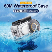 For Insta360 GO 3 2362.2inch Underwater Waterproof Housing Case With Base Adapter &amp; Screw (Transparent)