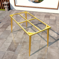 鐵藝桌腿巖板大理石玻璃大板桌腳支架餐桌簡易桌子腿金屬桌架定制