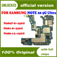 Original Unlocked For Samsung Galaxy NOTE 20 5G Ultra N980F N981B N986B N981U N986U Motherboard 8GB 12GB RAM 256GB ROM Full Chip