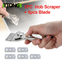 Multifunction Glass Ceramic Hob Scraper Cleaner Remover With 5pcs Spare Blades for Cleaning Oven Cooker Tools Utility Knife