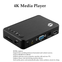 New Mini HD Media Box 4K Player Support Splicing Screen TV Projector Monitor U Disk SD HDD Autoplay PPT Advertise AD Players