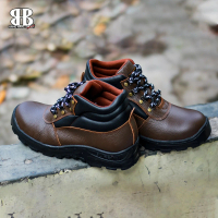SEPATU SAFETY ref KRUSHERS FLORIDA BROWN SAFETY BOOT KULIT SOL KARET UJUNG BESI