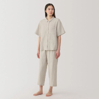 MUJI 無印良品 女無側縫楊柳紗織五分袖家居睡衣(共3色)